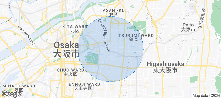 Joto Ward Airbnb map